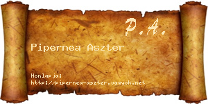 Pipernea Aszter névjegykártya